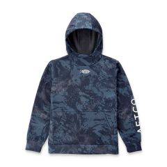 AFTCO Youth Shadow Tactical Hoodie Size L Naval Storm Camo BF4179-NSTC-L 