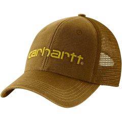 Carhartt Men's Canvas Mesh-Back Logo Cap One Size Carhartt Brown/Oiled Walnut 101195-B75OS 