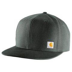 Carhartt Men's Firm Duck Flat Brim Cap One Size Gravel 106665-039OS 