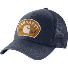 Carhartt Men's Canvas Mesh-Back 1889 Patch Cap One Size Navy 106743-I26OS 