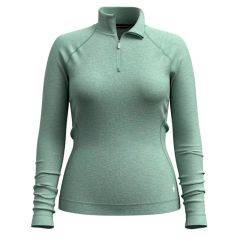 Smartwool Smartwool Women's Classic Thermal Merino Base Layer 1/4 Zip Size M SW002828-N67-M ARCTIC GREEN HEATHER SW002828-N67-M 