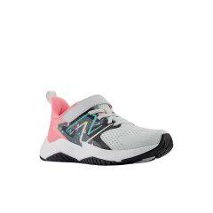 New Balance Little Kids' Rave Run v2 Shoe with Bungee Lace with Top Strap (Quartz Grey) YTRAVKP2-M 