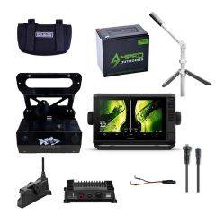 Reeds Garmin EchoMap 93UHD 2 Livescope Plus Amped Battery Bundle Fin Gear 