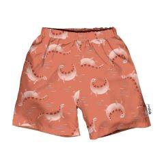 I Play  by Green Sprouts Eco Swim Trunks with Built-in Swim Diaper (Coral Dino) 702108-826 