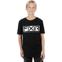 FXR Youth Podium Premium T-Shirt (Black/White) 242281-1001 