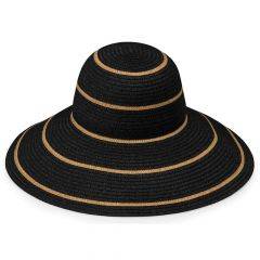 Wallaroo Hats W Savannah Blk w/Camel Stripes One Size SAV-27-BLACK