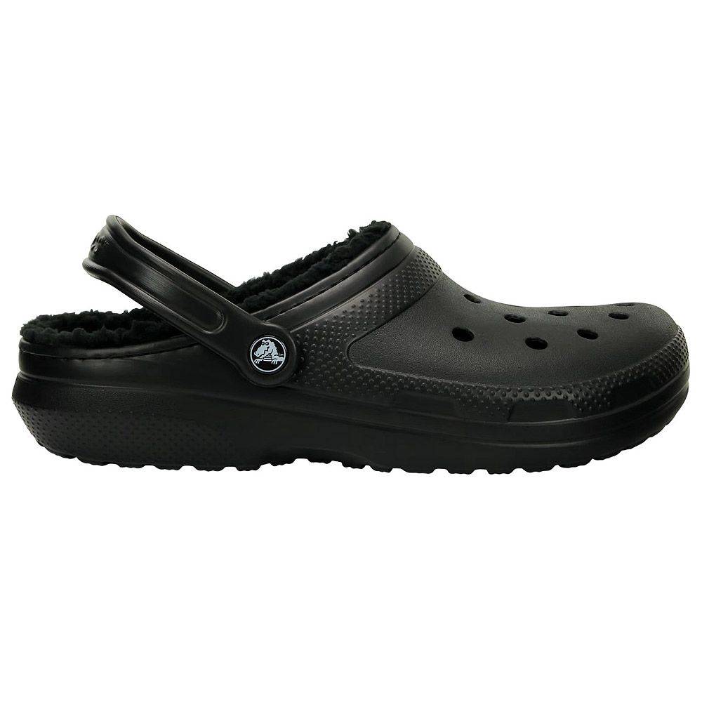 Classic lined crocs fashion black