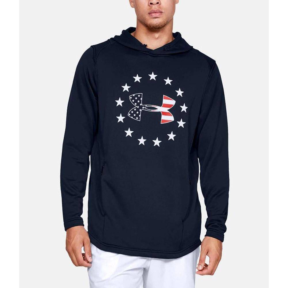 red white and blue under armour hoodie