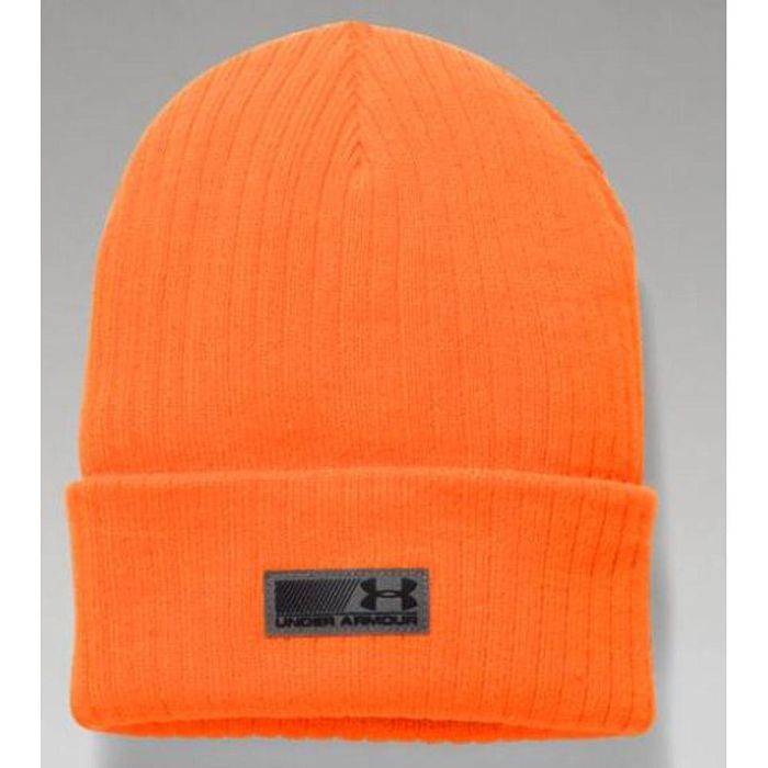 under armour blaze orange beanie