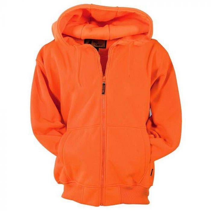 orange full zip hoodie